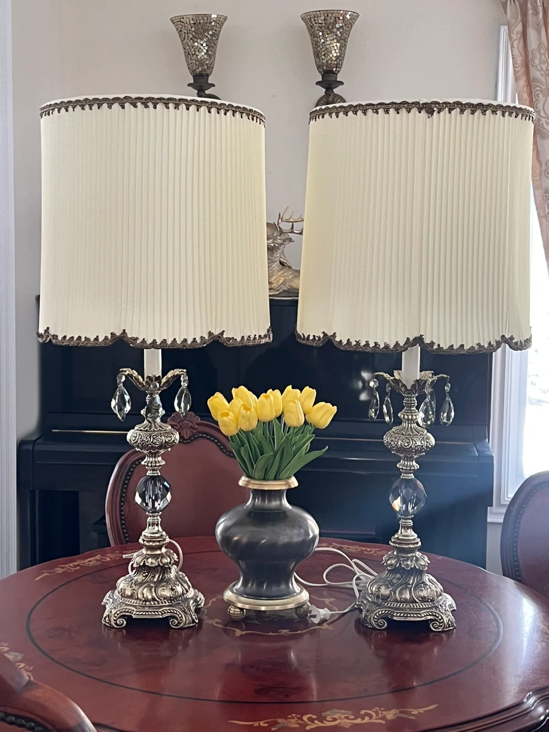 Vintage Ornate Table Lamps (Pair)