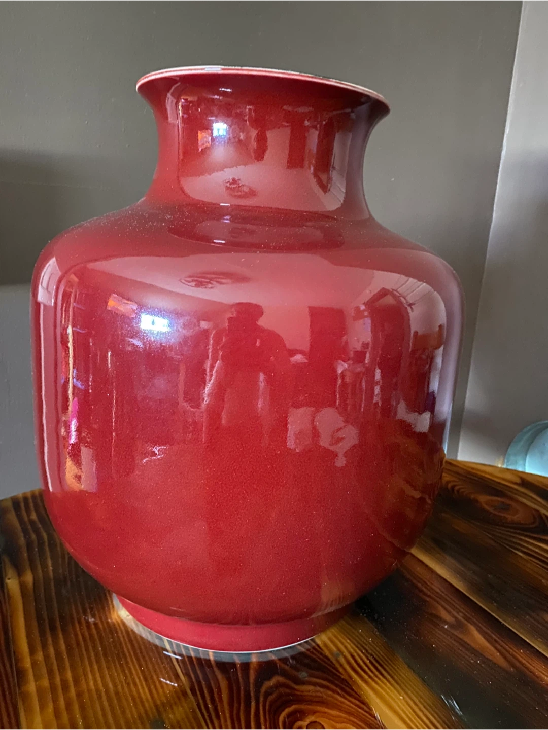Red Porcelain Monk Vase