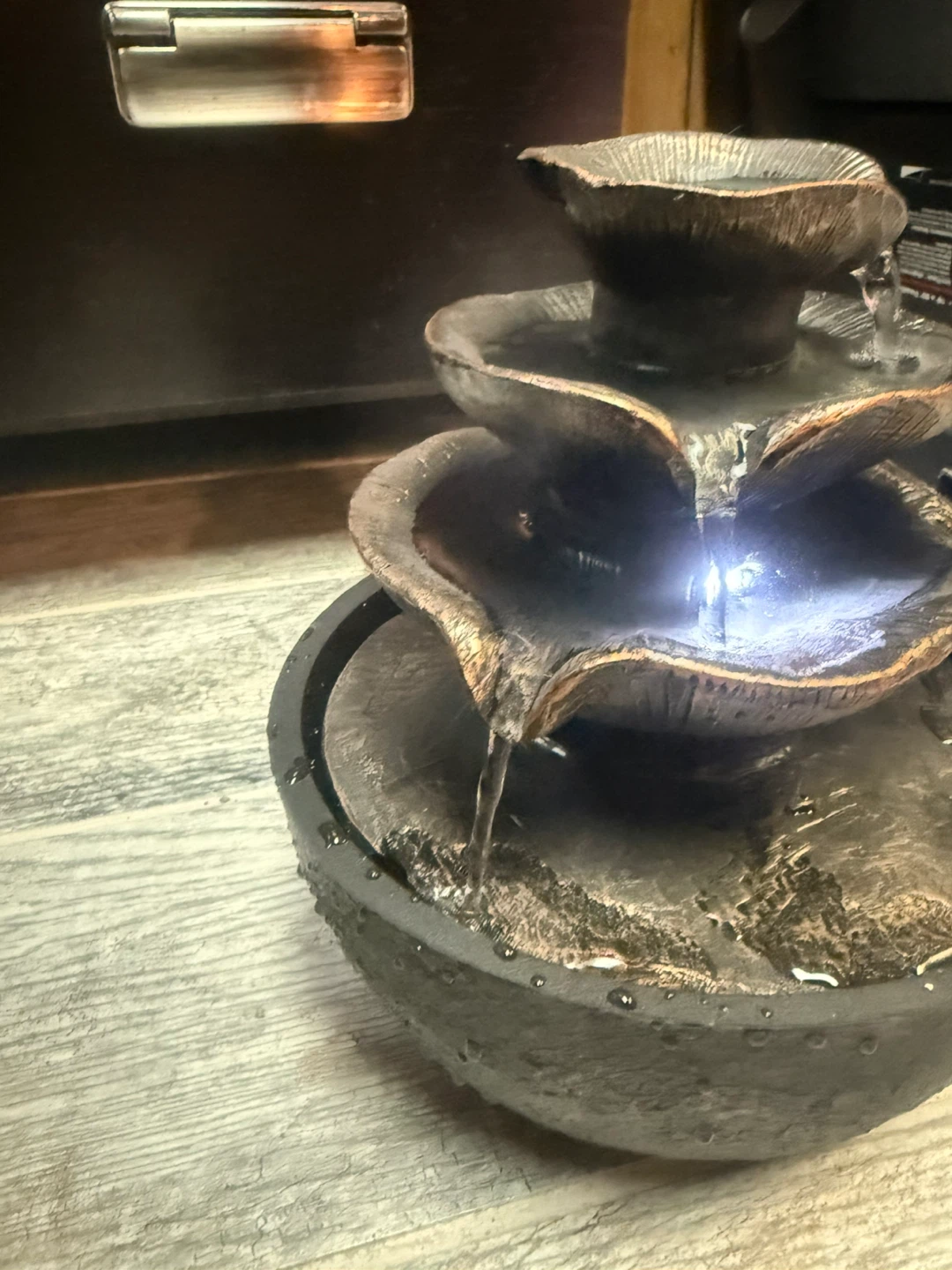 Tabletop Water Fountain with LED Light - photo 2