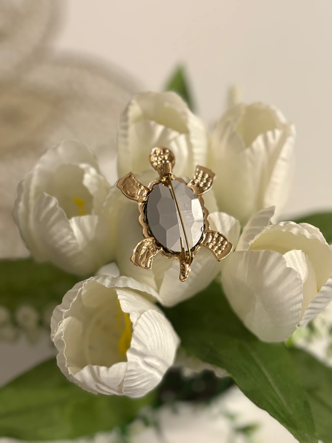 Gorgeous Sparkly Green Turtle Brooch - photo 4