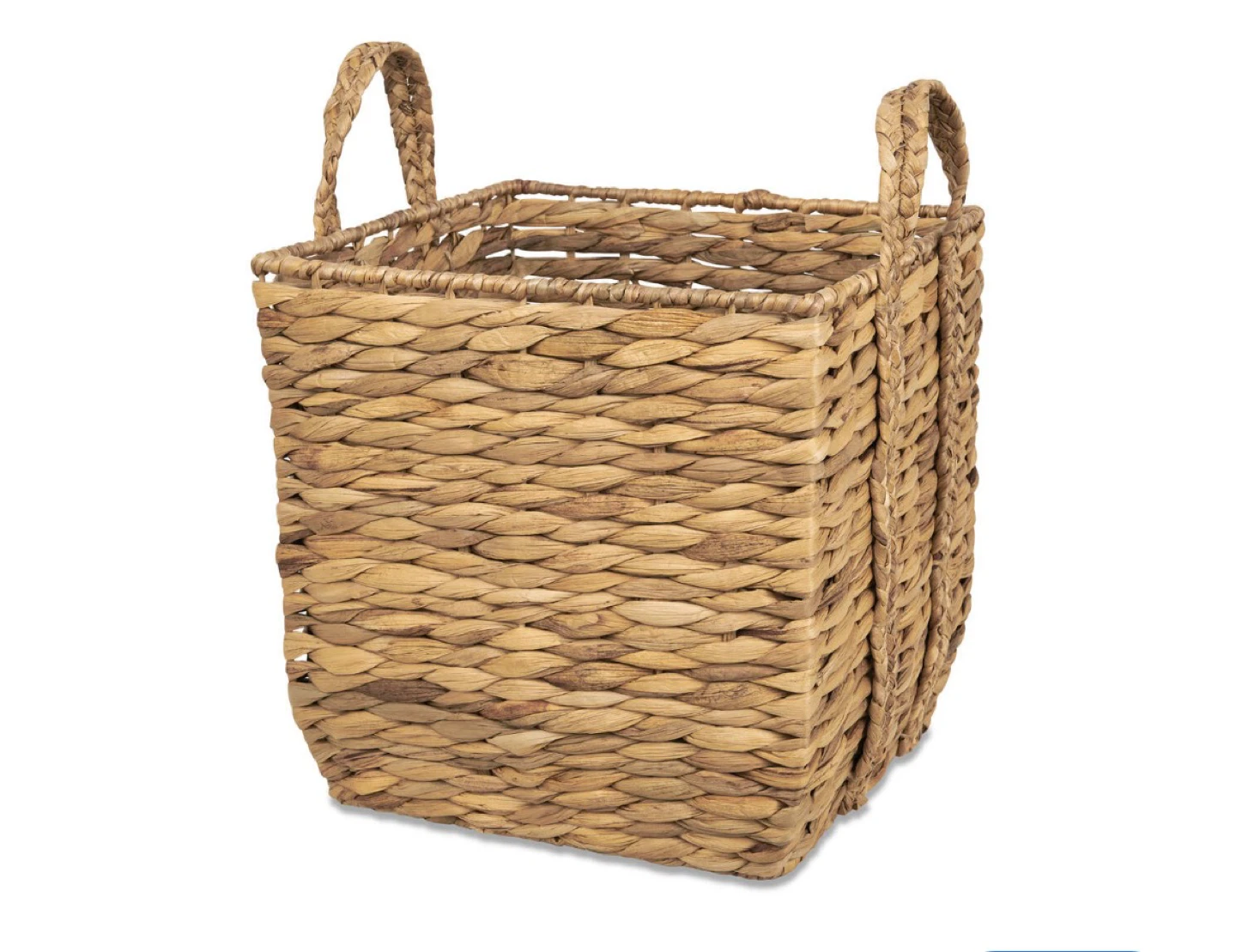 Woven Water Hyacinth Basket with Handles