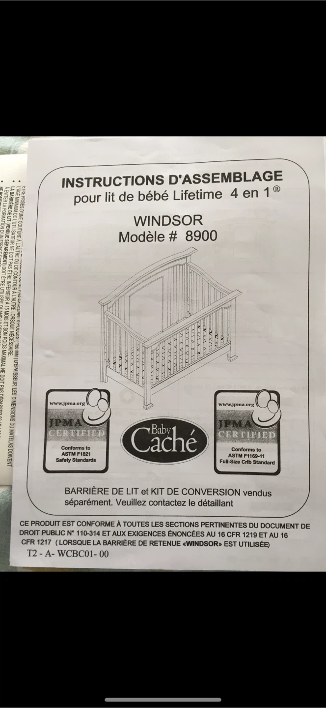 Baby Cache Windsor Crib - Model #8900 - photo 4