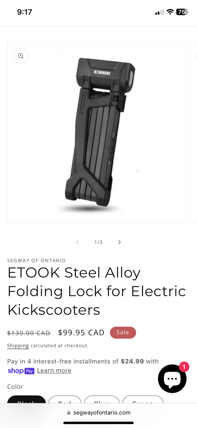 ETook ET510 Folding Bike Lock - photo 3