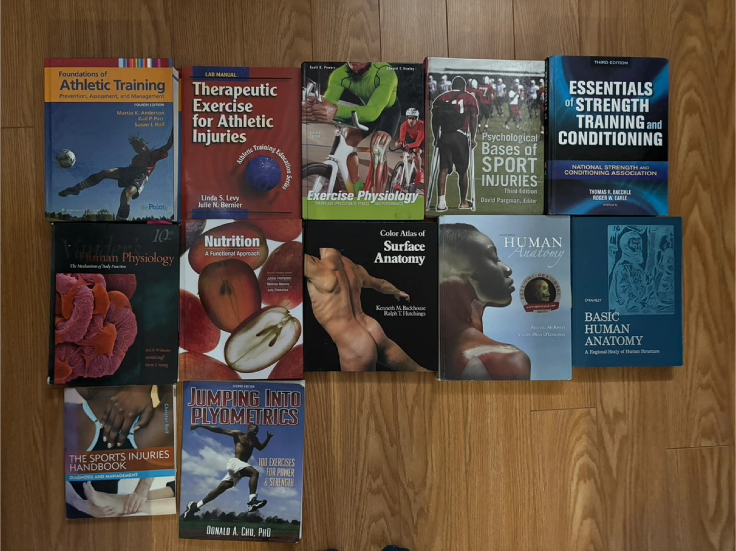 Bundle of 12 Athletic Training and Anatomy Textbooks