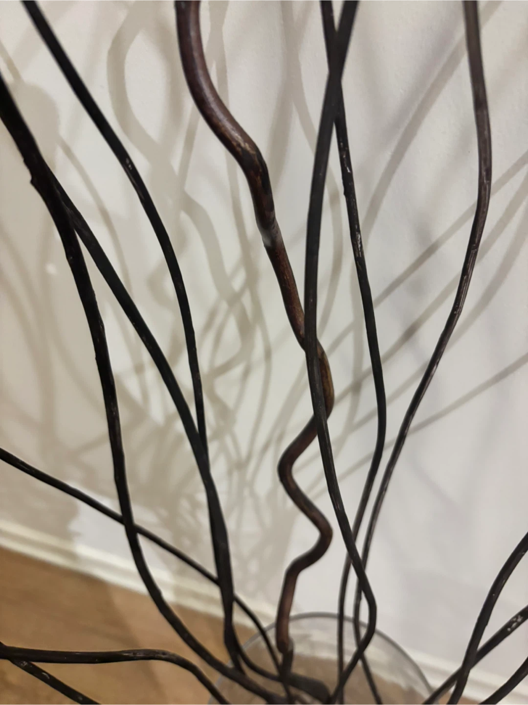 3-Piece Wall Art & Clear Glass Vase with Decorative Branches - photo 4