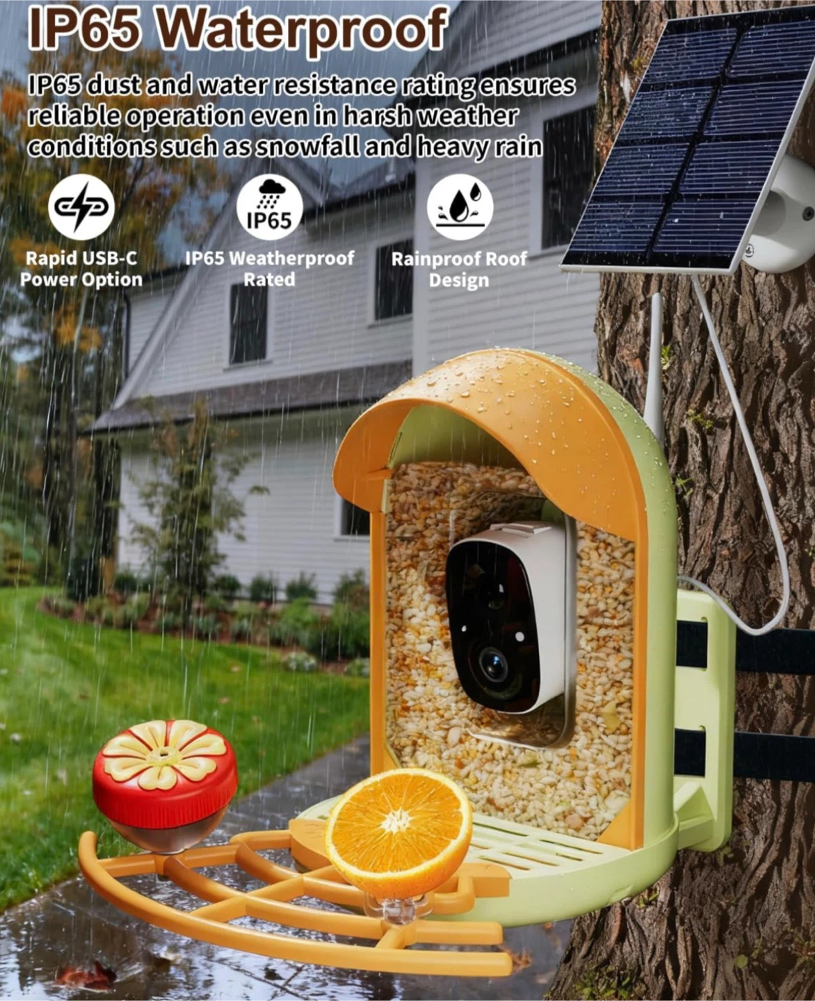 InstyQ Smart Bird Feeder with 2K Camera - photo 5