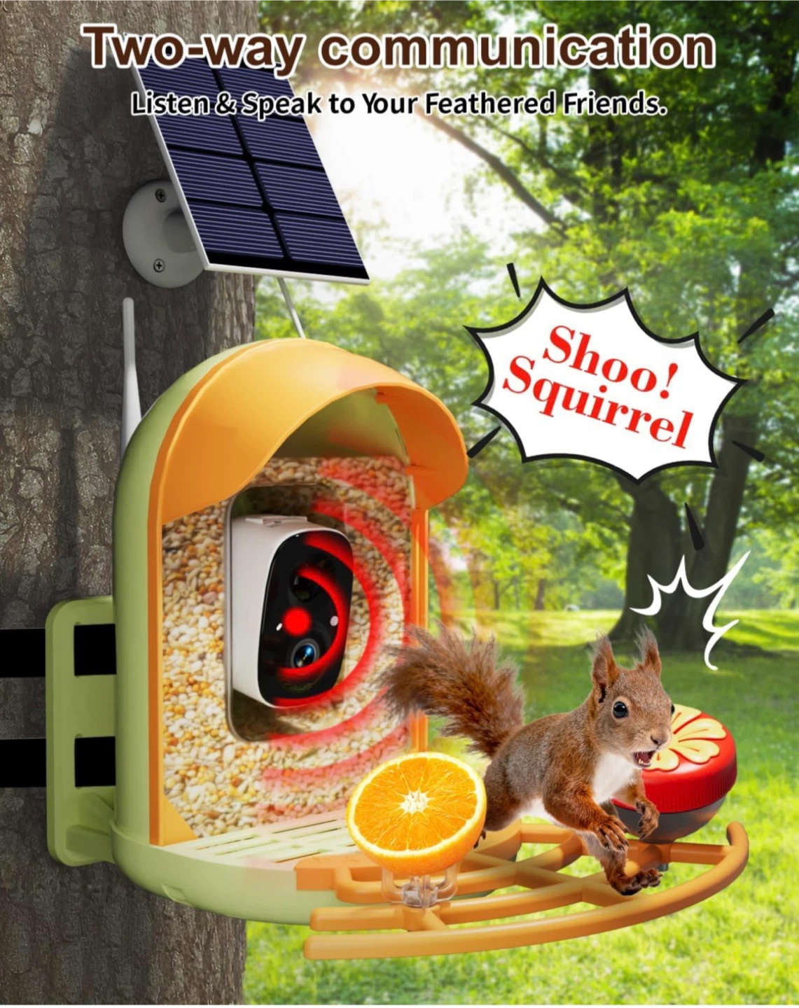 InstyQ Smart Bird Feeder with 2K Camera - photo 4