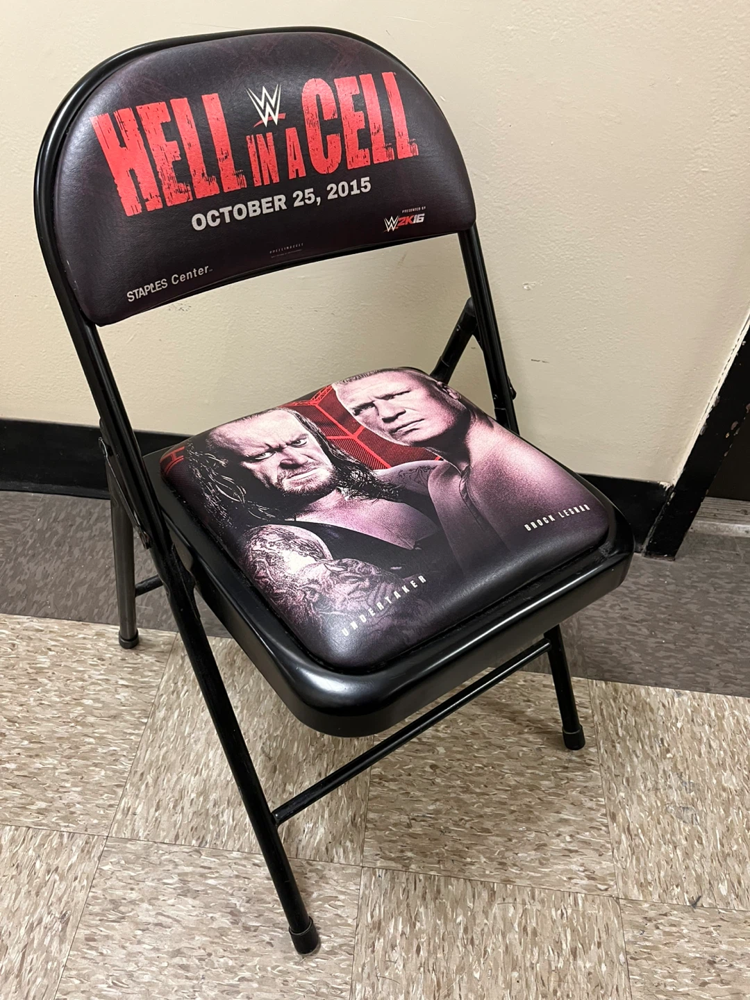 WWE Hell in a Cell 2015 Folding Chair Undertaker vs Brock Lesnar