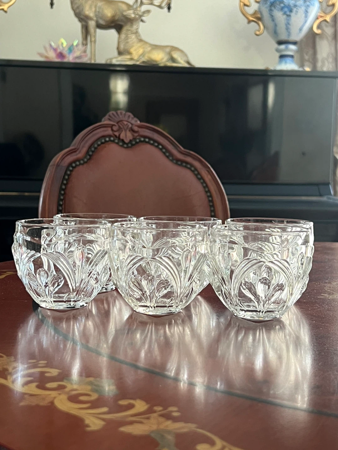 Set of 6 Crystal Glass Cups