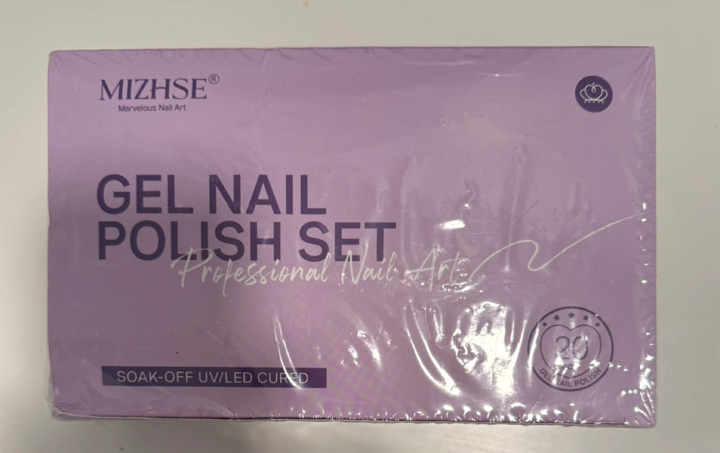 MIZHSE 20 Colors Glass Porcelain Magnetic Gel Nail Polish Set