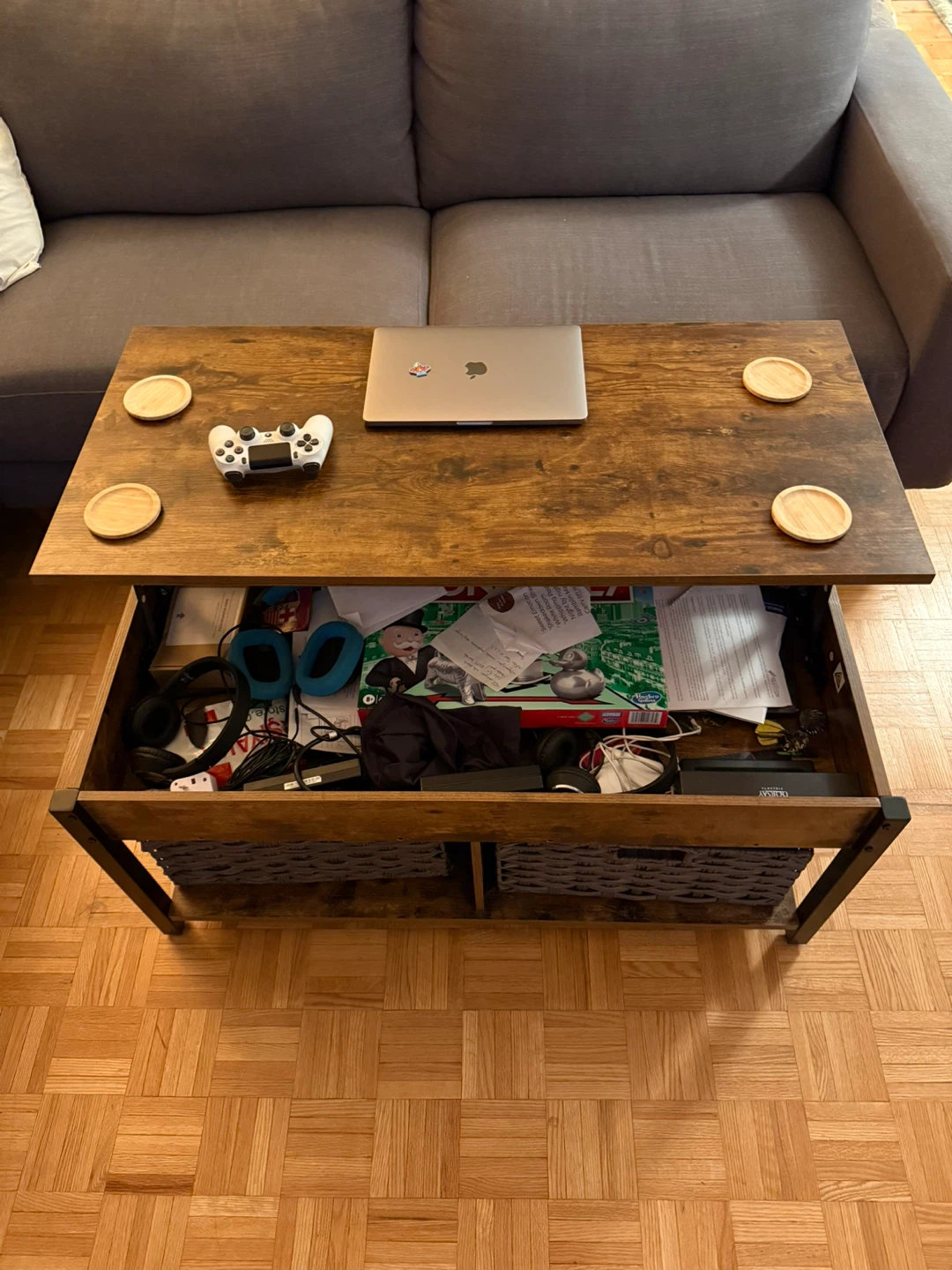 Rustic Lift-Top Coffee Table Set - photo 2