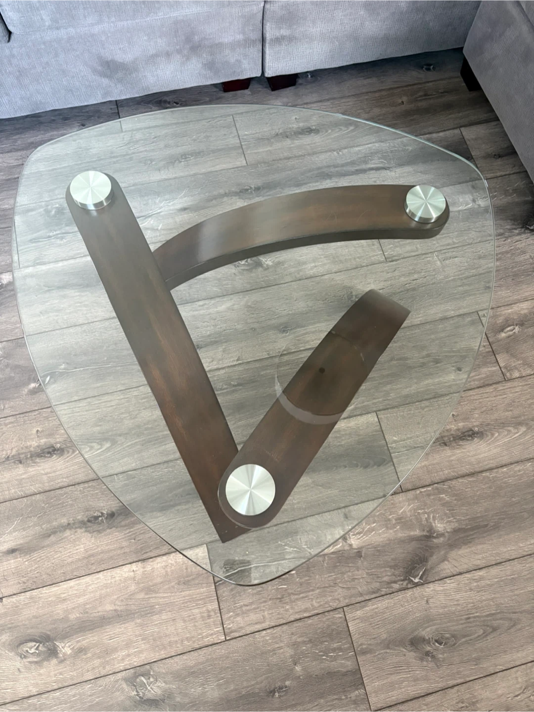 Modern Glass and Wood Coffee Table - photo 2