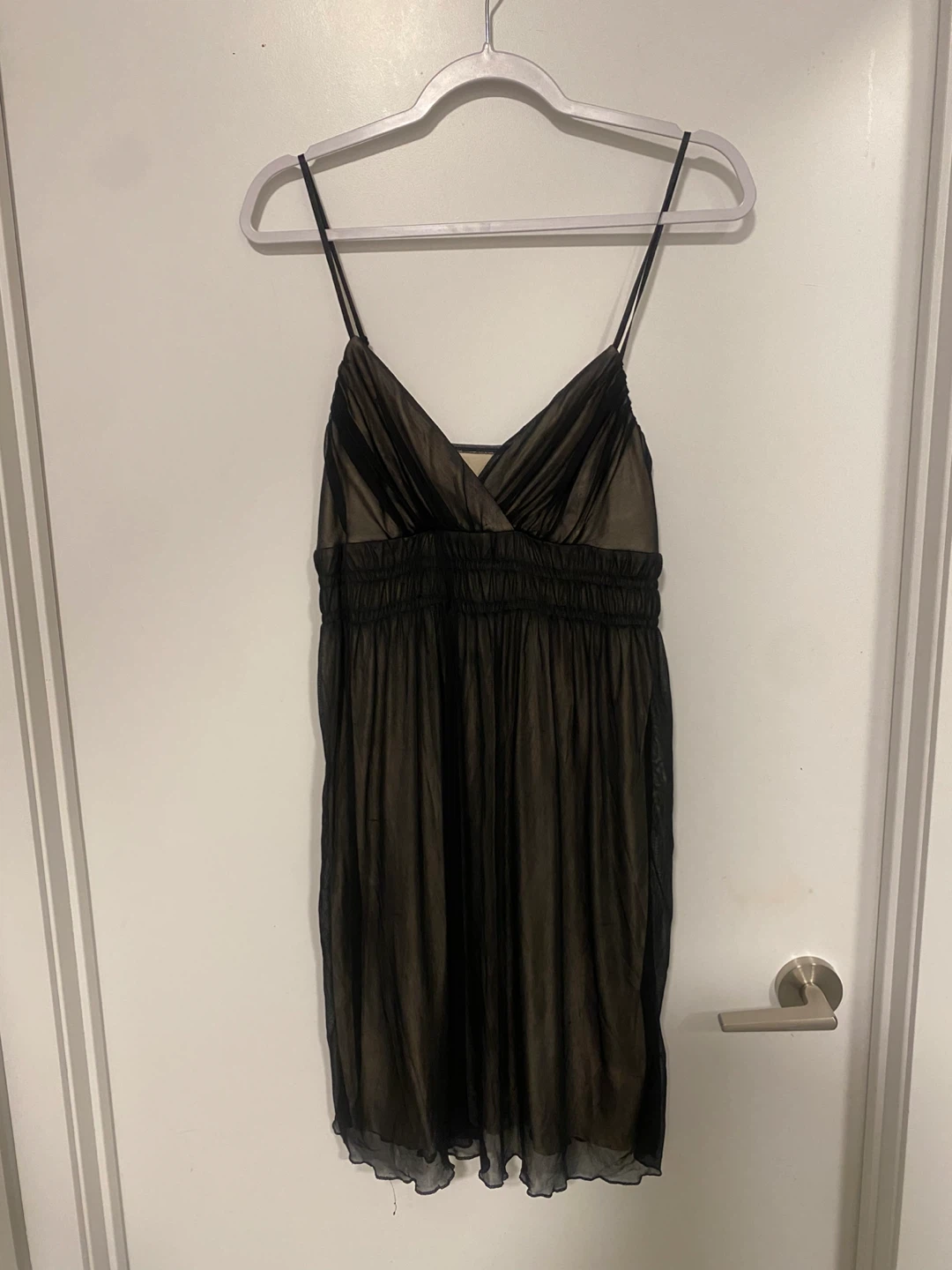 Black Sheer Overlay Dress Size L