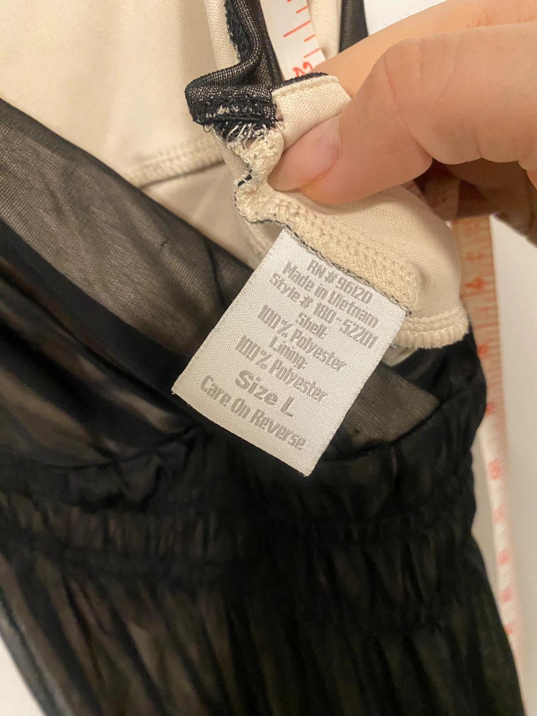 Black Sheer Overlay Dress Size L - photo 3