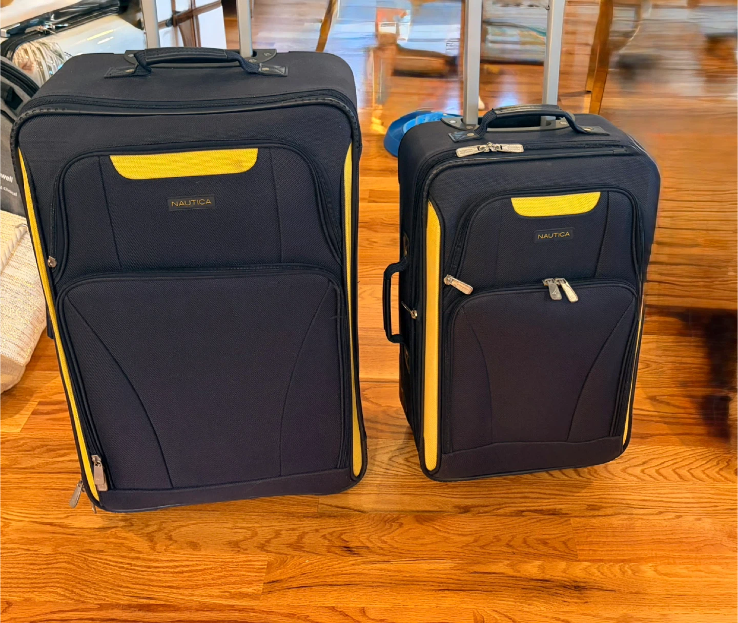 Nautica Luggage Set - Navy Blue & Yellow