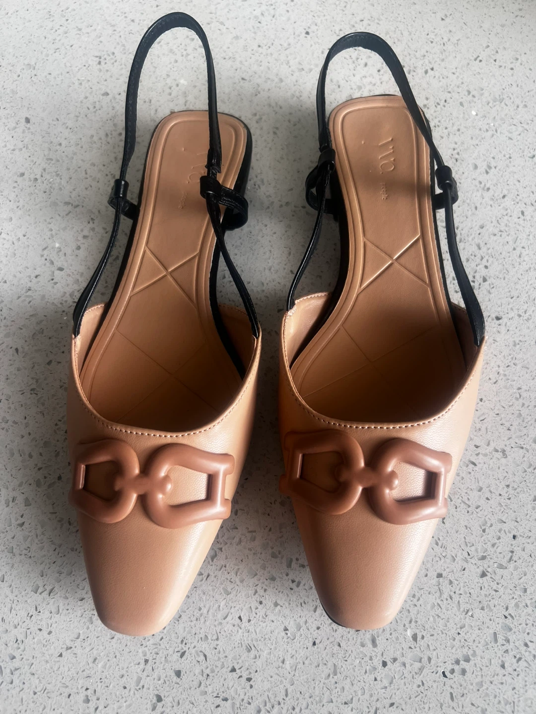 NEW Nude Slingback Flats Size 8