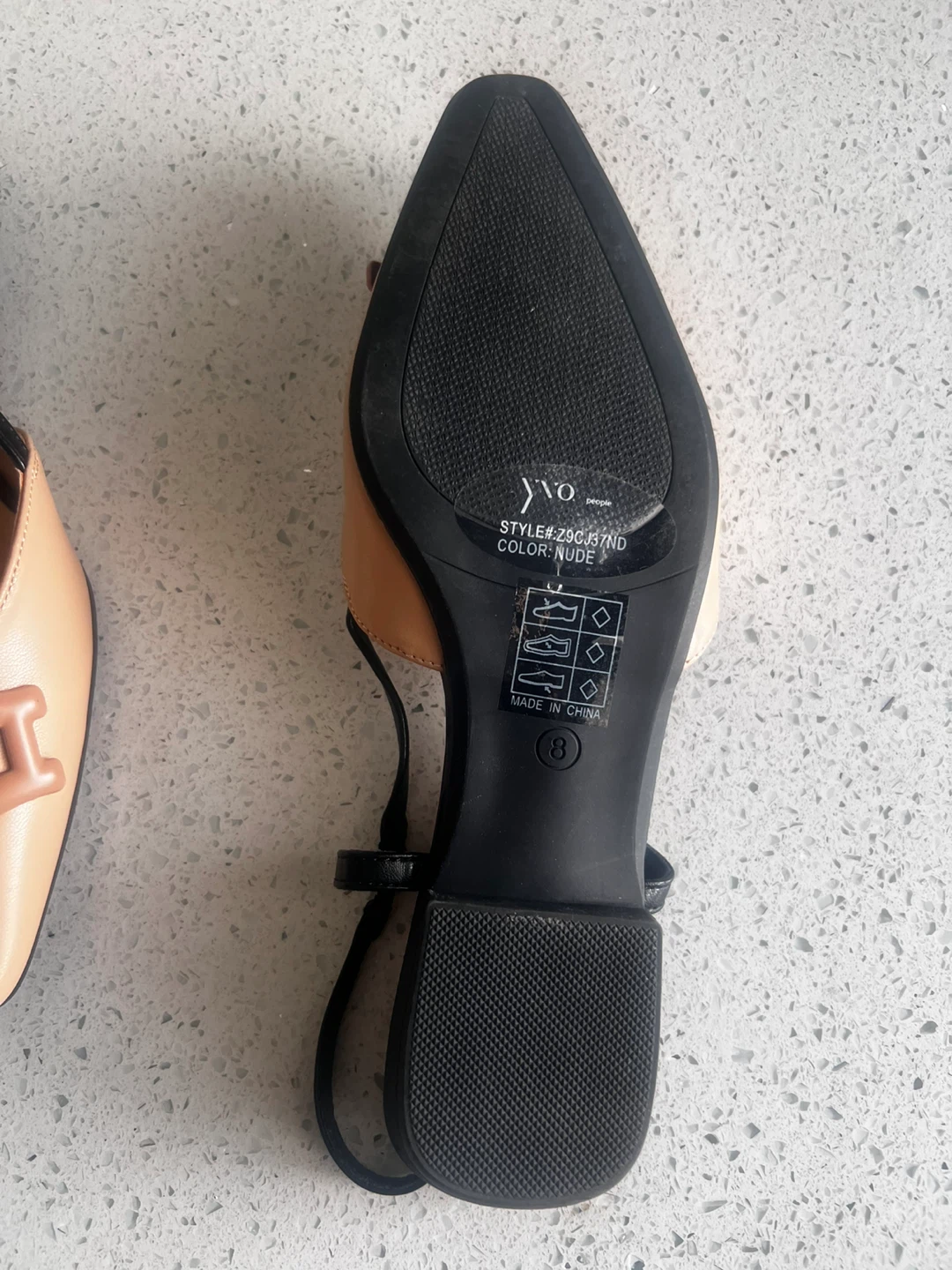 NEW Nude Slingback Flats Size 8 - photo 4