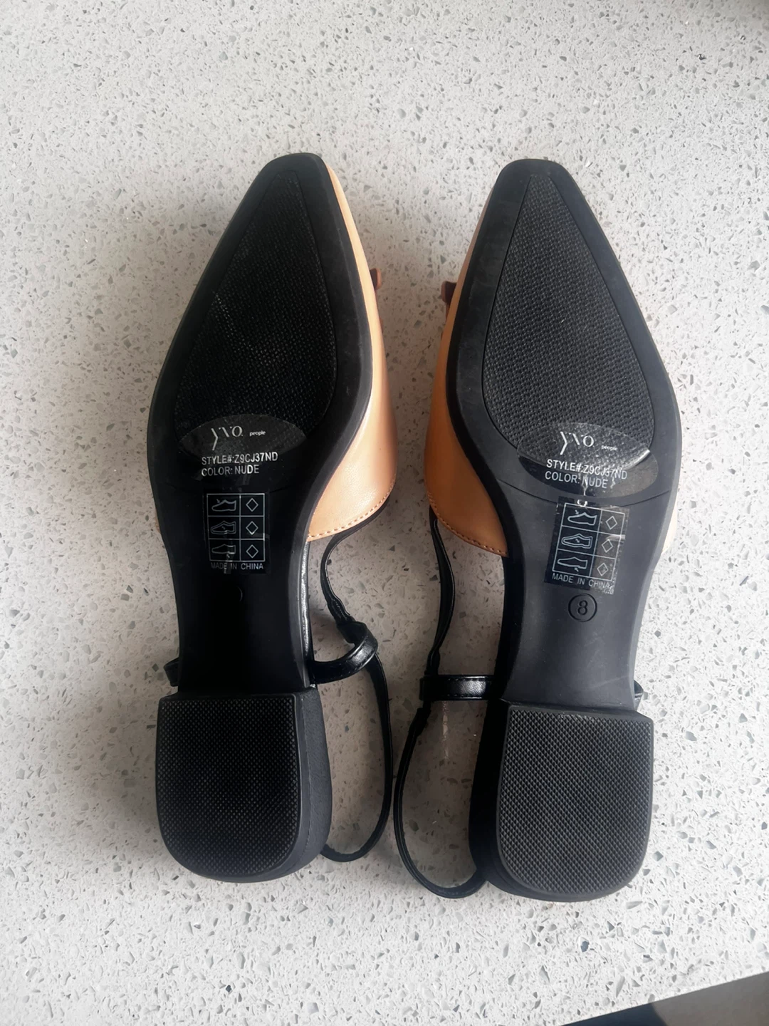NEW Nude Slingback Flats Size 8 - photo 3