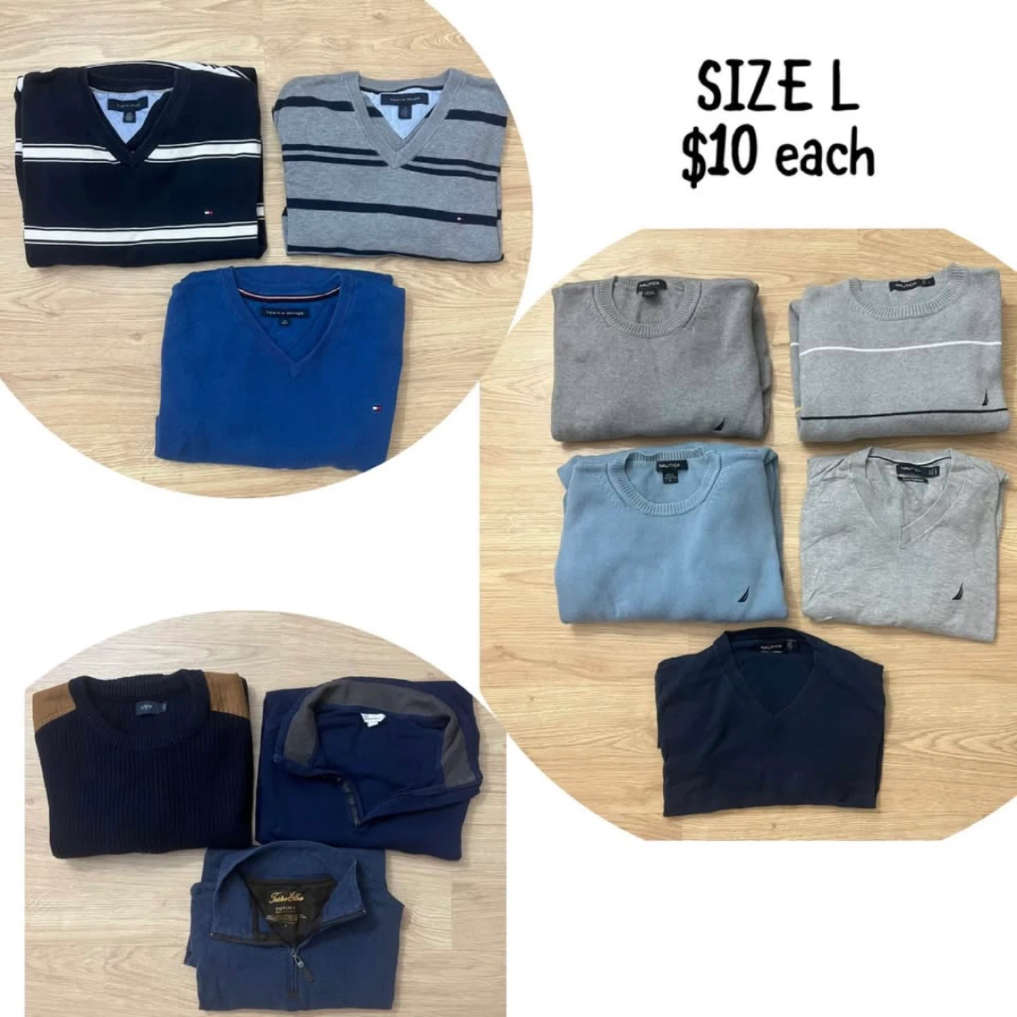 $10 EACH: Size L Men’s Sweater