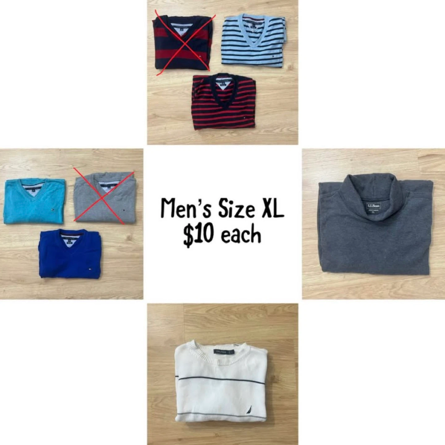 $10 EACH: Size XL Men’s Sweater