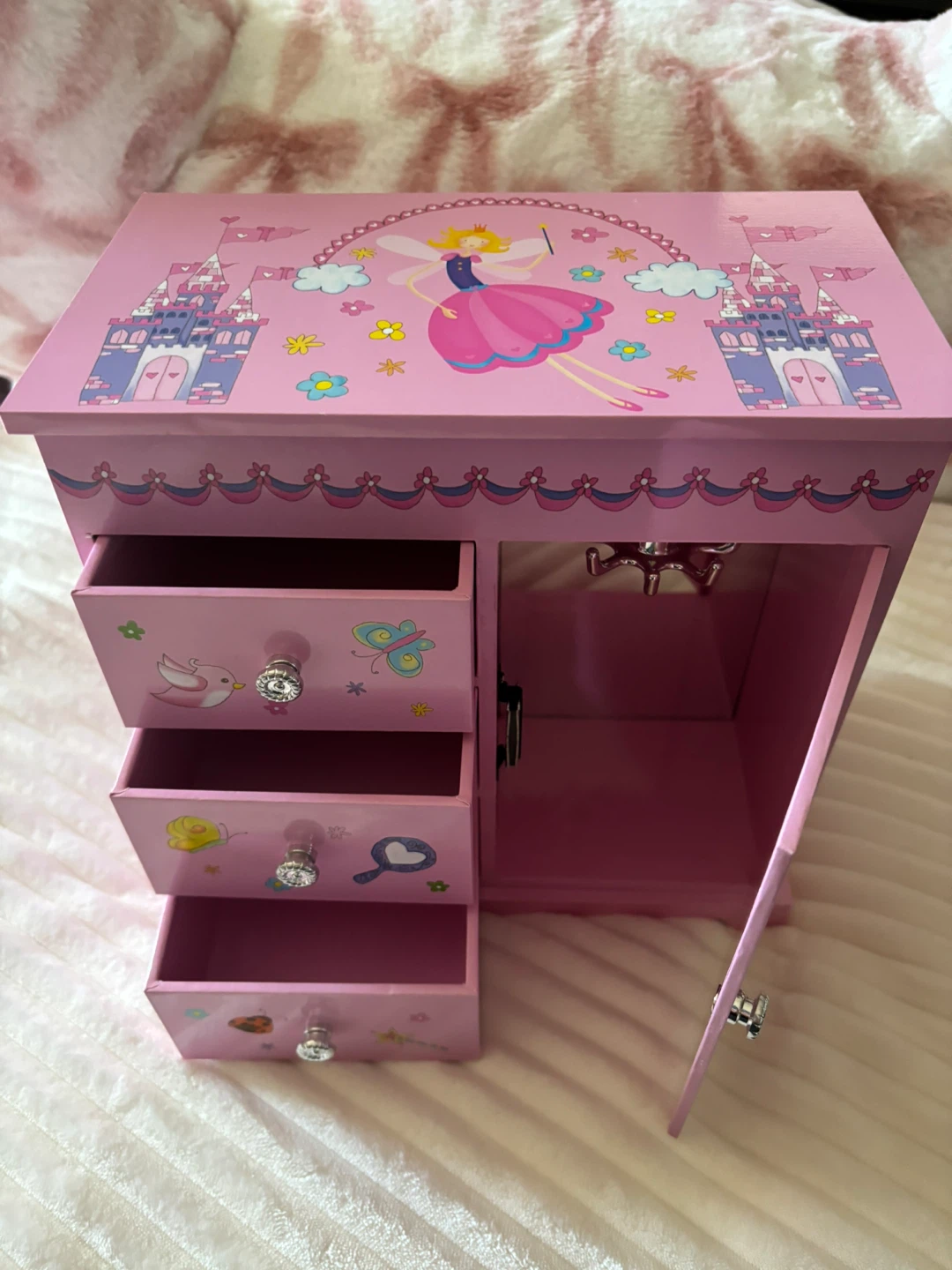 Pink Fairy Jewellery Box with Mirror - photo 2
