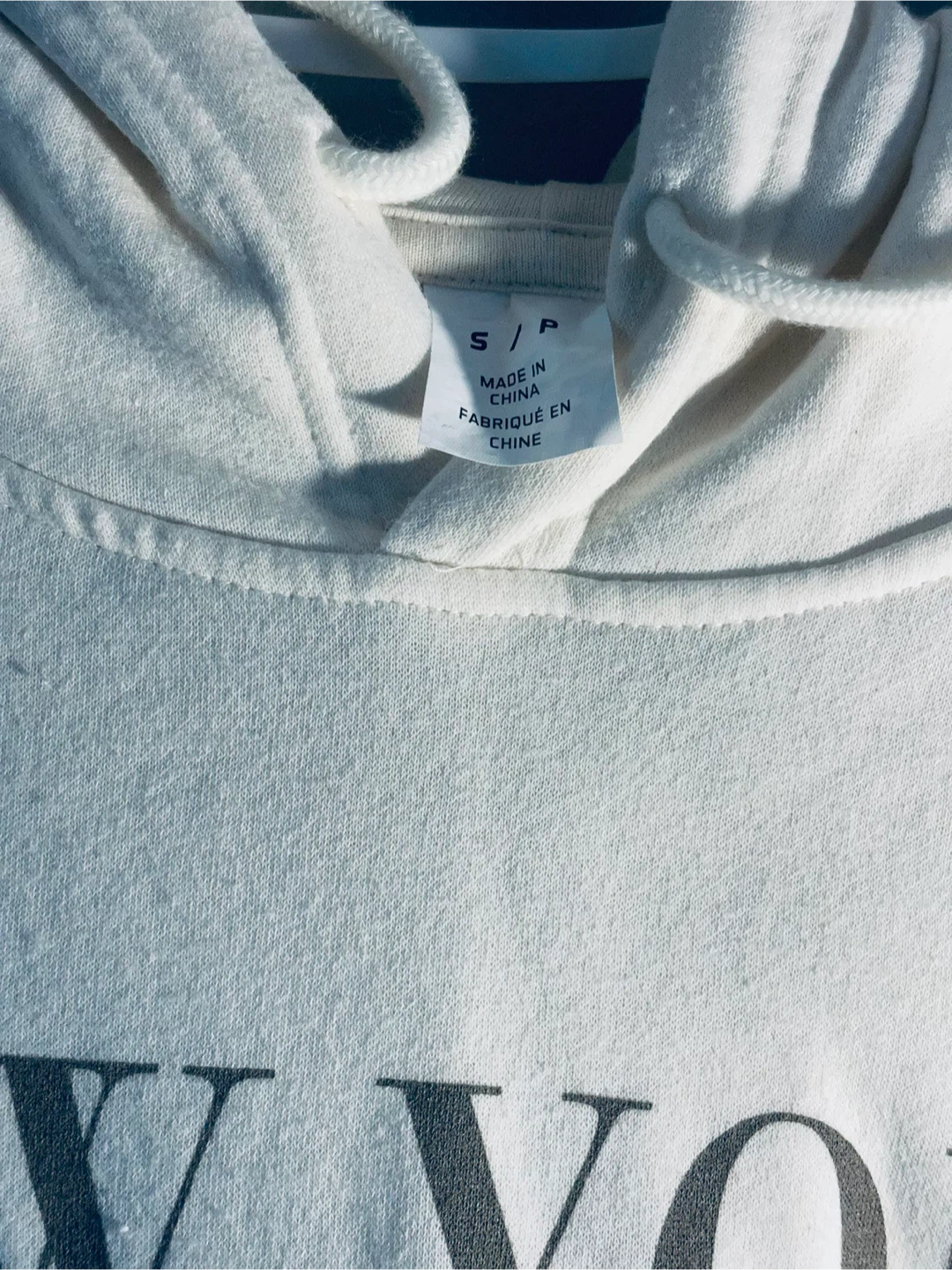 White "New York State College" Hoodie - Size S/P - photo 3