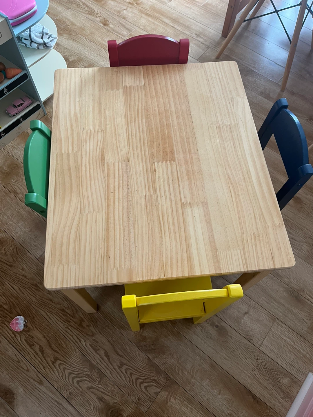 Kids Wooden Table and 4 Chairs Set