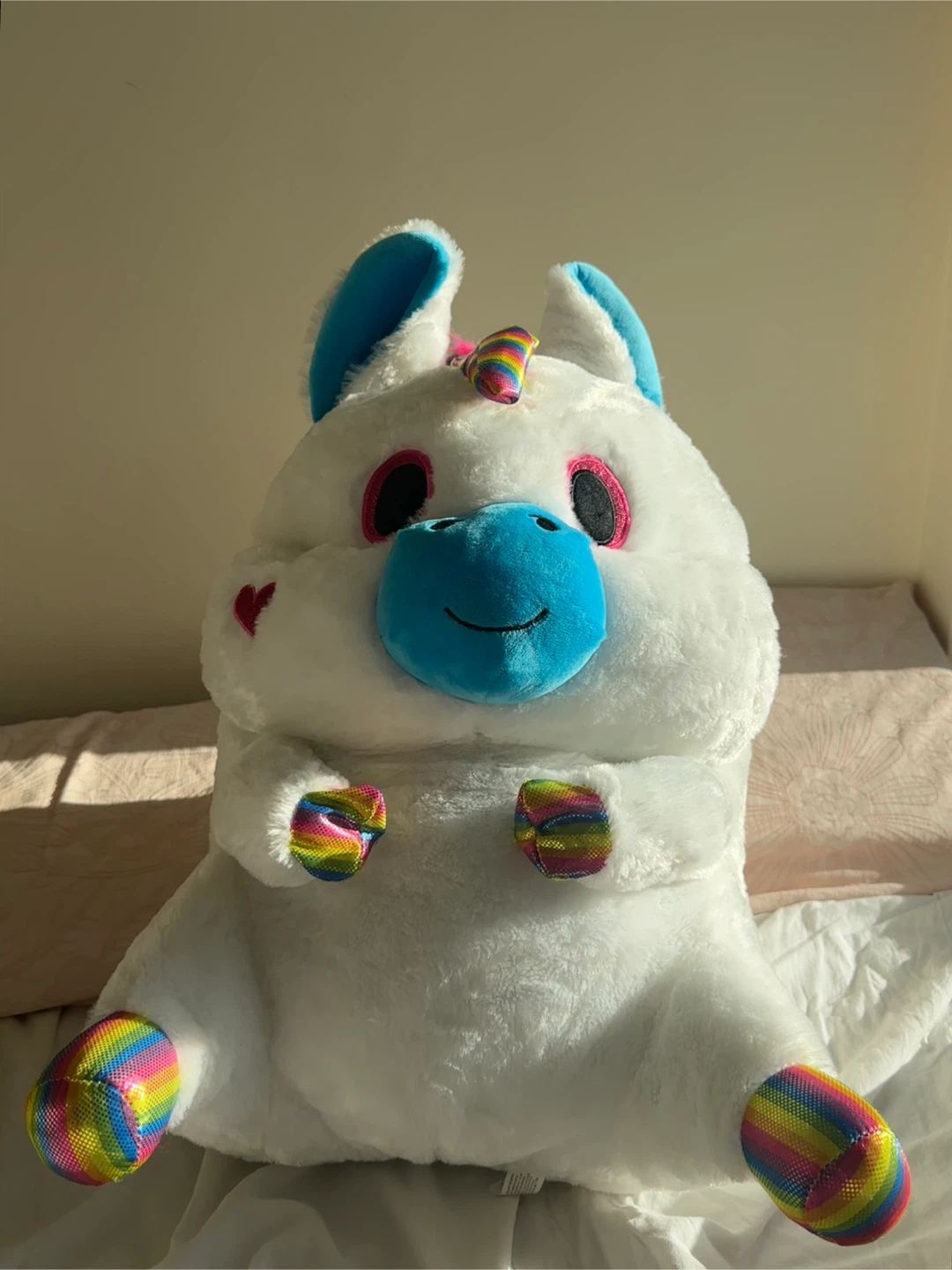 White Unicorn Plush 15” Large Stuffed Animal