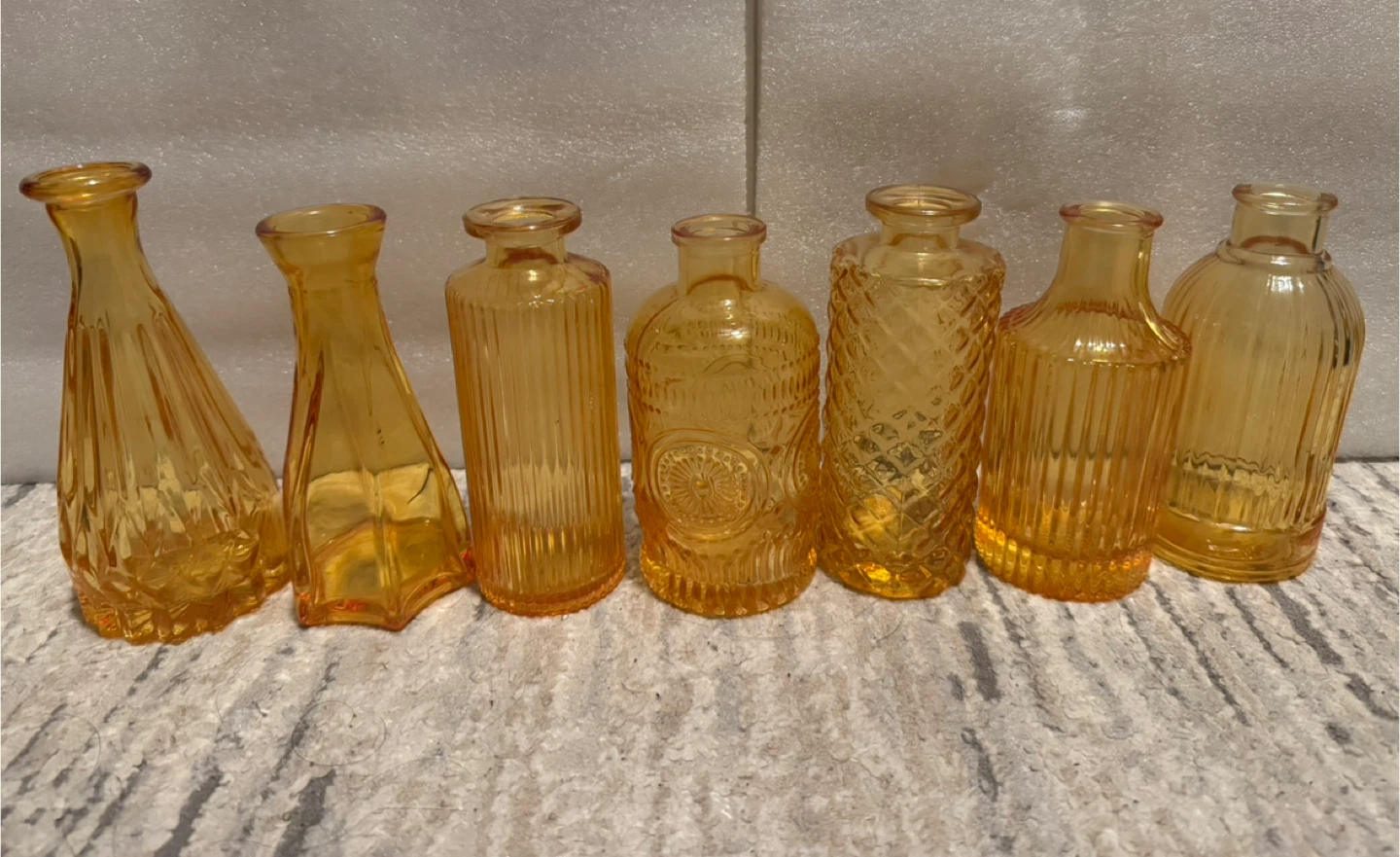 Amber Glass Bud Vases - photo 5