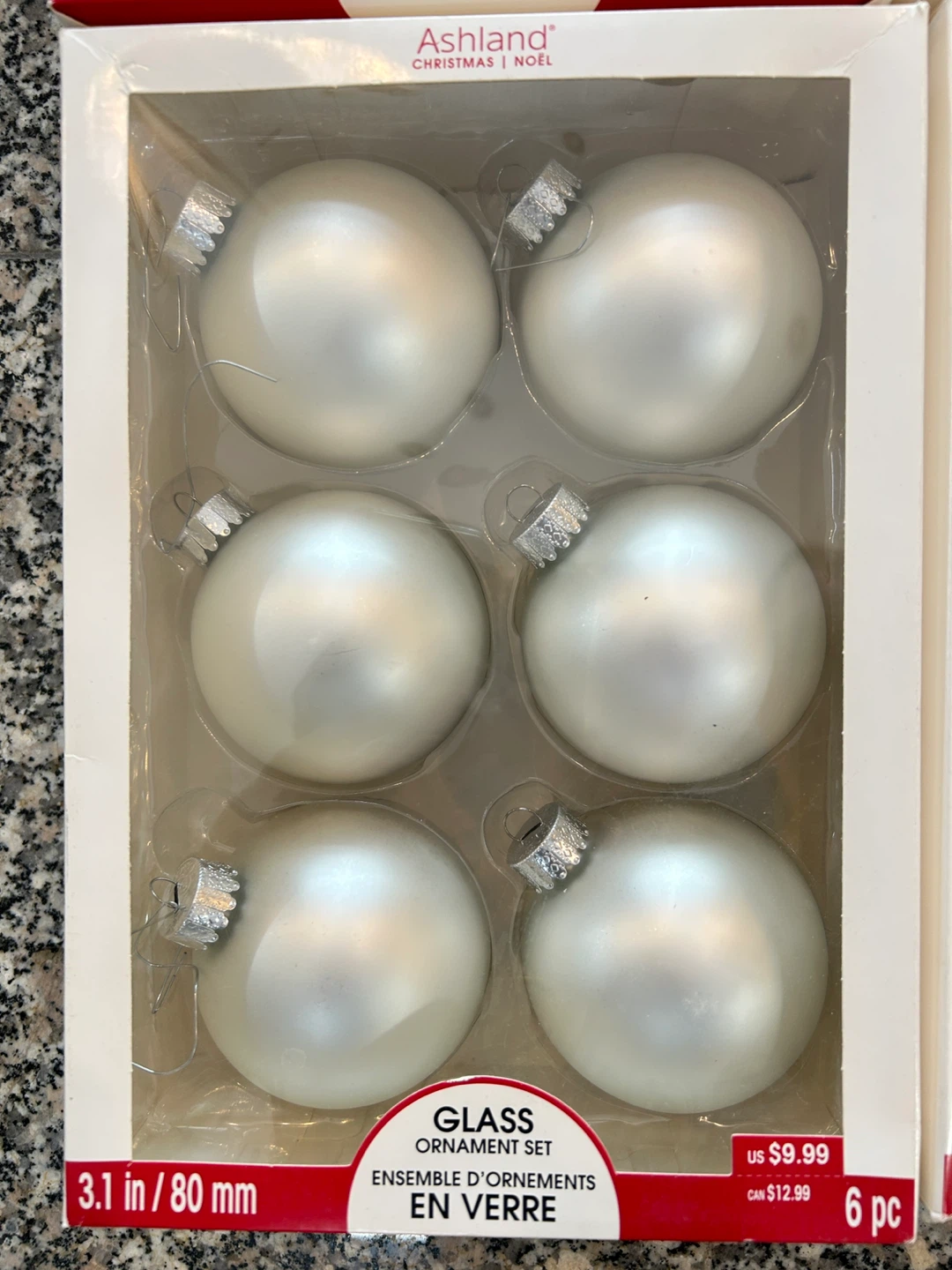 Ashland Glass Christmas Ornaments Set - 3.1 inch - photo 2