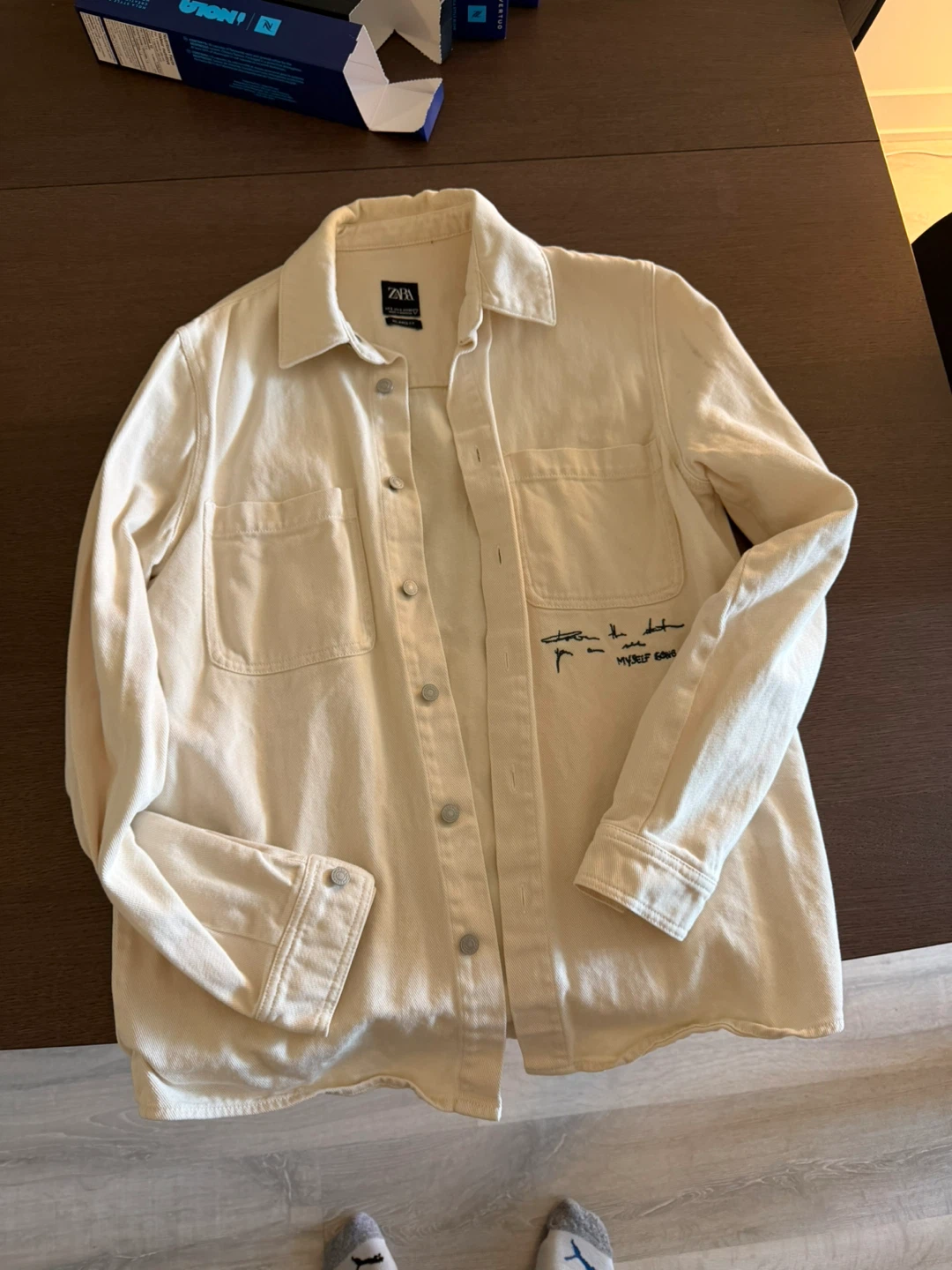 ZARA Denim Jacket with Graphic Print