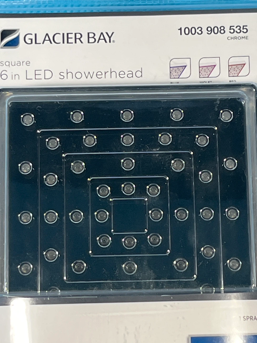 Glacier Bay Square 6 in LED Showerhead - photo 5