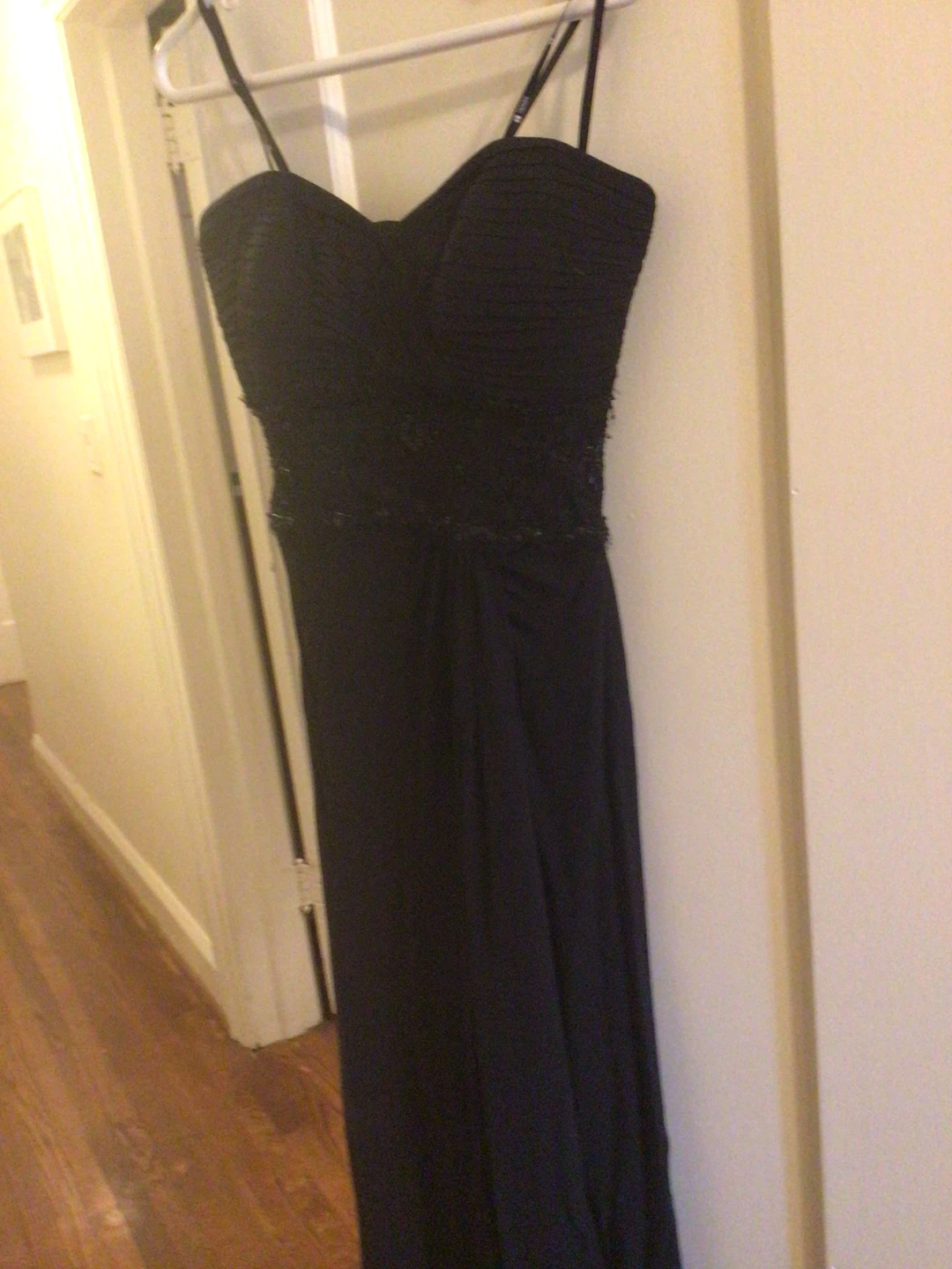 Black Lace Bolero & Beaded Strapless Dress