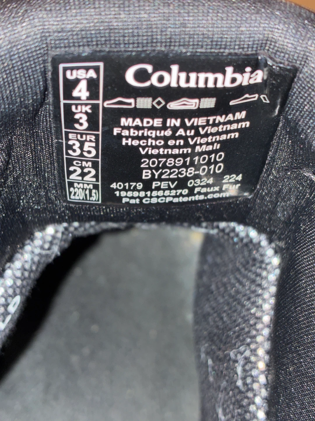 Columbia Black Winter Boots - Size 4 Youth - photo 3