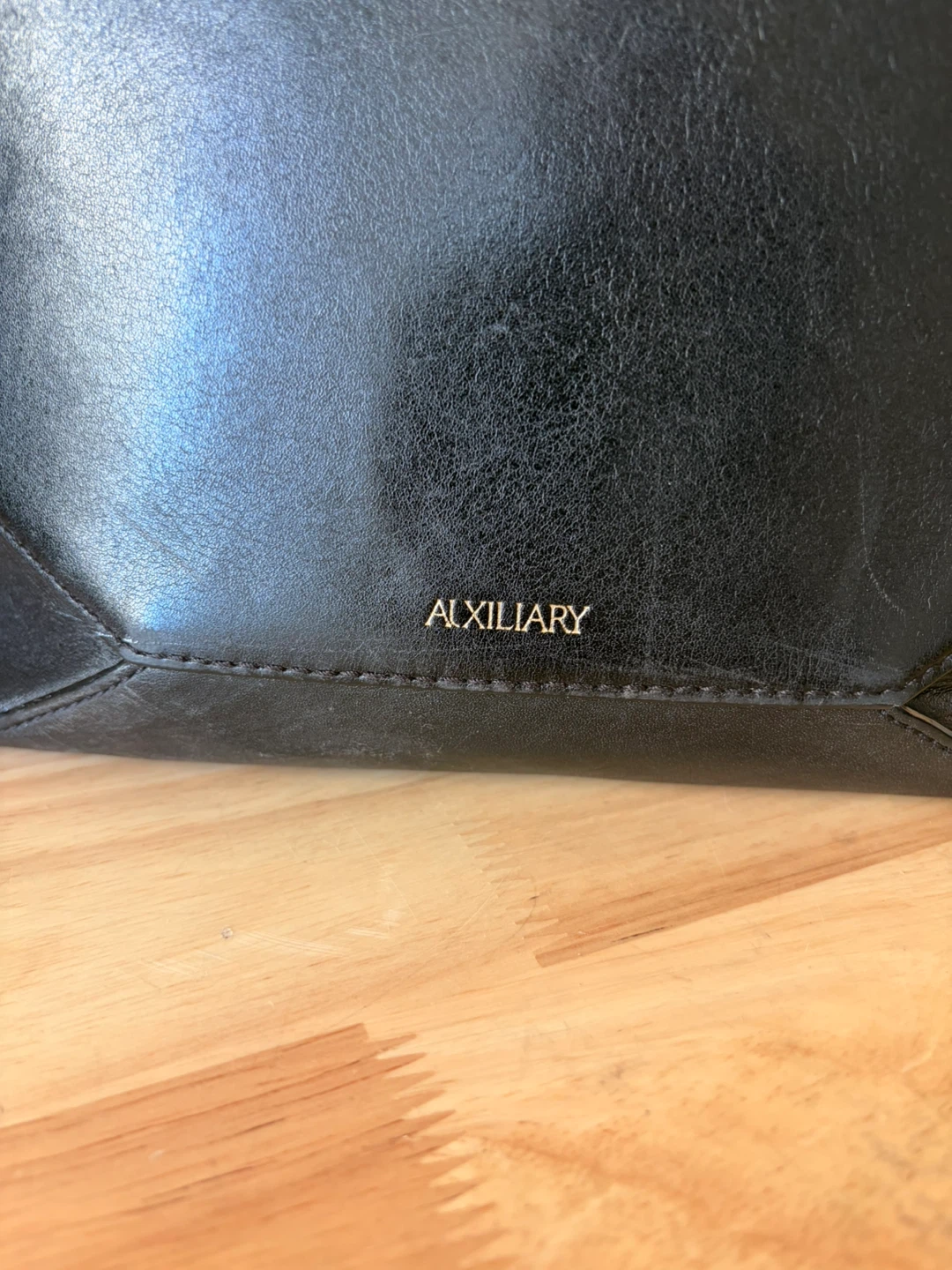 Auxiliary Black Leather Handbag - photo 4
