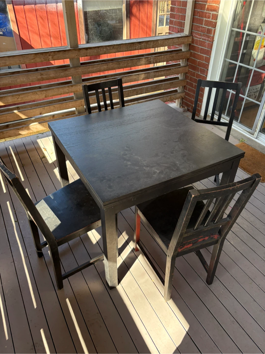 Square Dining Table and 4 Chairs Set - photo 2