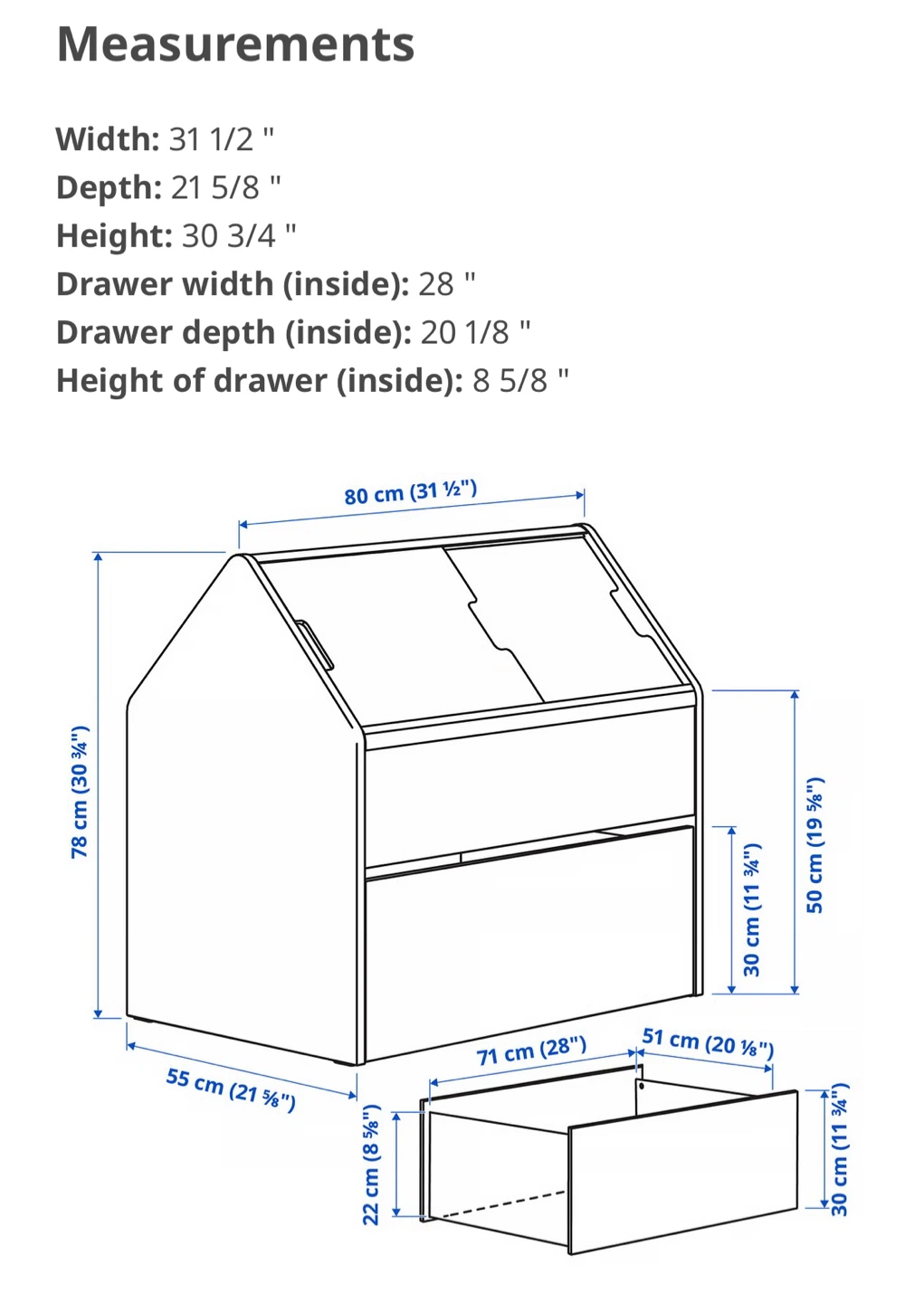 IKEA VITBJÖRN Storage Unit with Drawer White/Red - photo 2