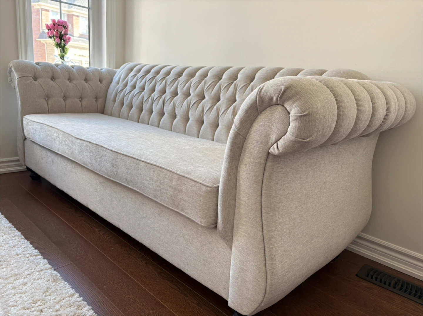 Chesterfield Sofa - Tufted Linen Crystals - photo 5