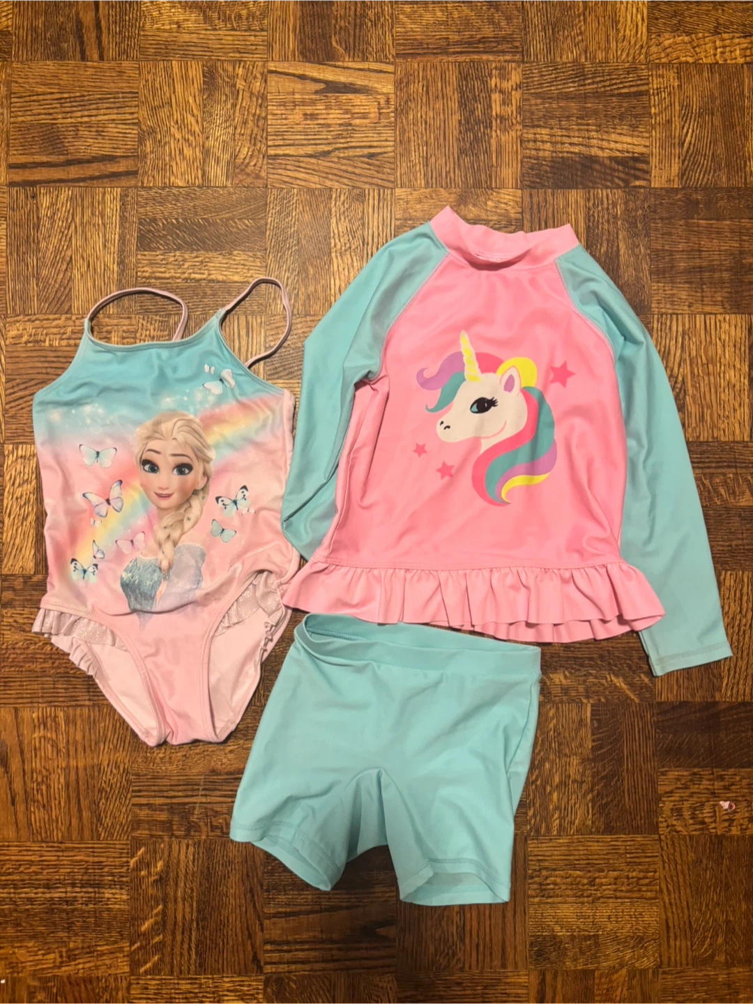 H&M Girls' Swimsuit Set - Elsa & Unicorn - 2-4Y