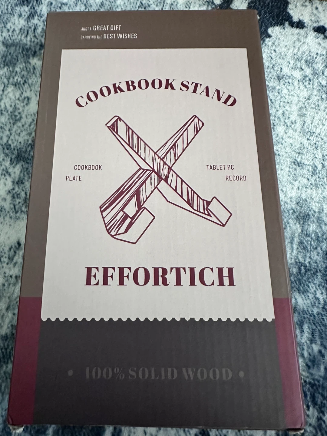 Effortich Cookbook Stand - 100% Solid Wood