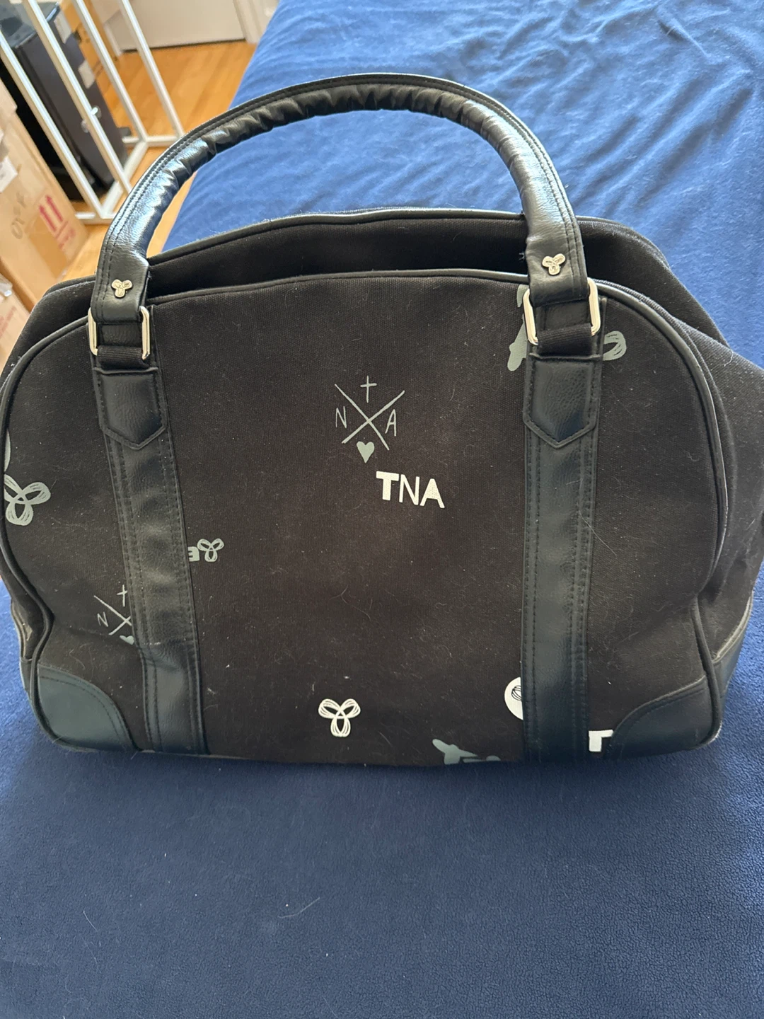 TNA Black Canvas Duffle Bag