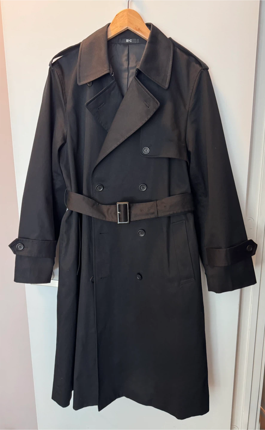 Uniqlo Women's Black Trench Coat:C - Size L - photo 2