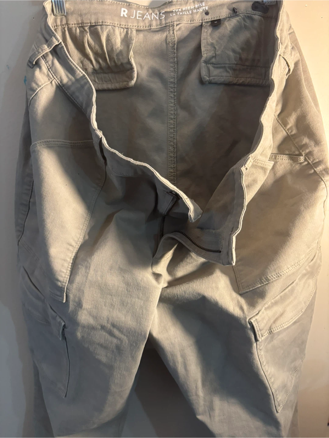 R Jeans Women's High Rise Cargo Pants Taupe - photo 3