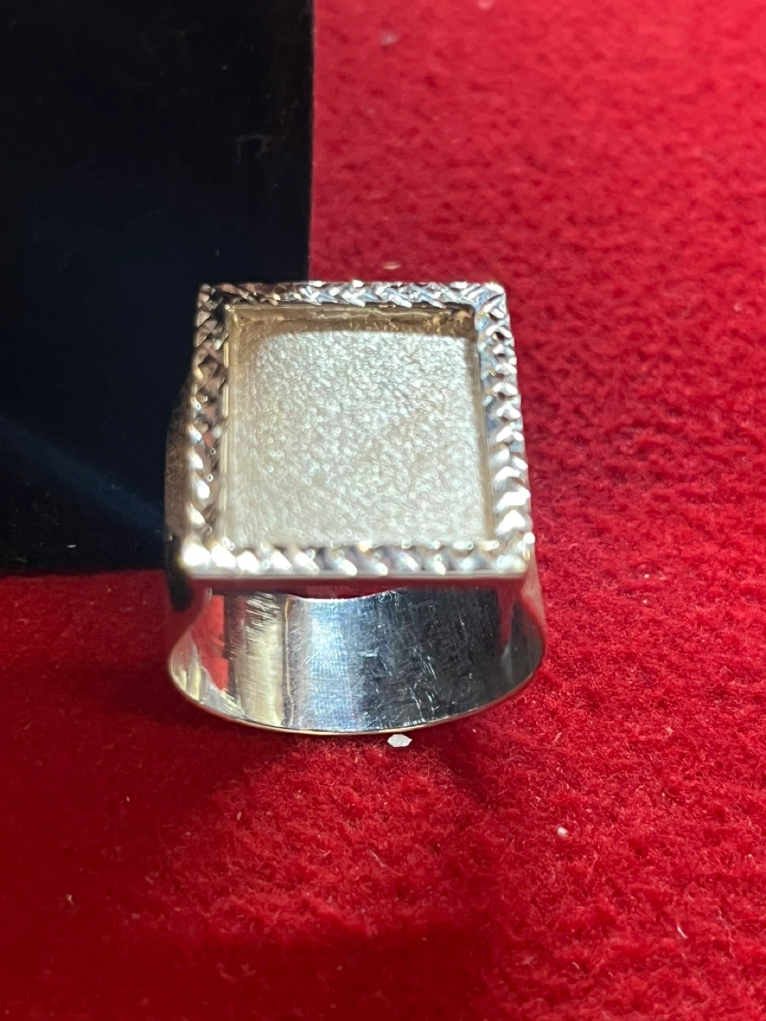 Sterling Silver Square Signet Ring