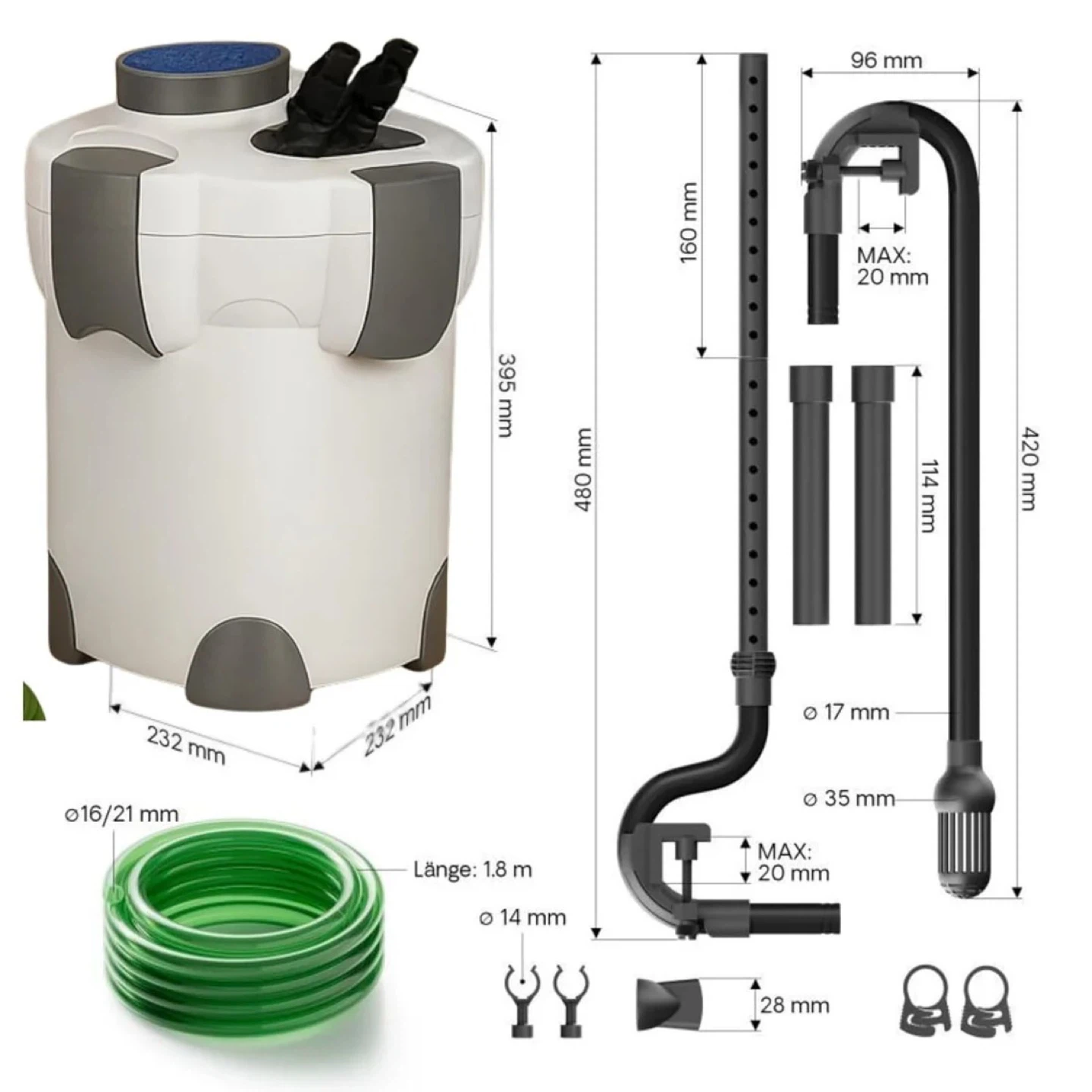 NEW SunSun HW302 Aquarium Canister Filter Complete Media Kit - photo 4