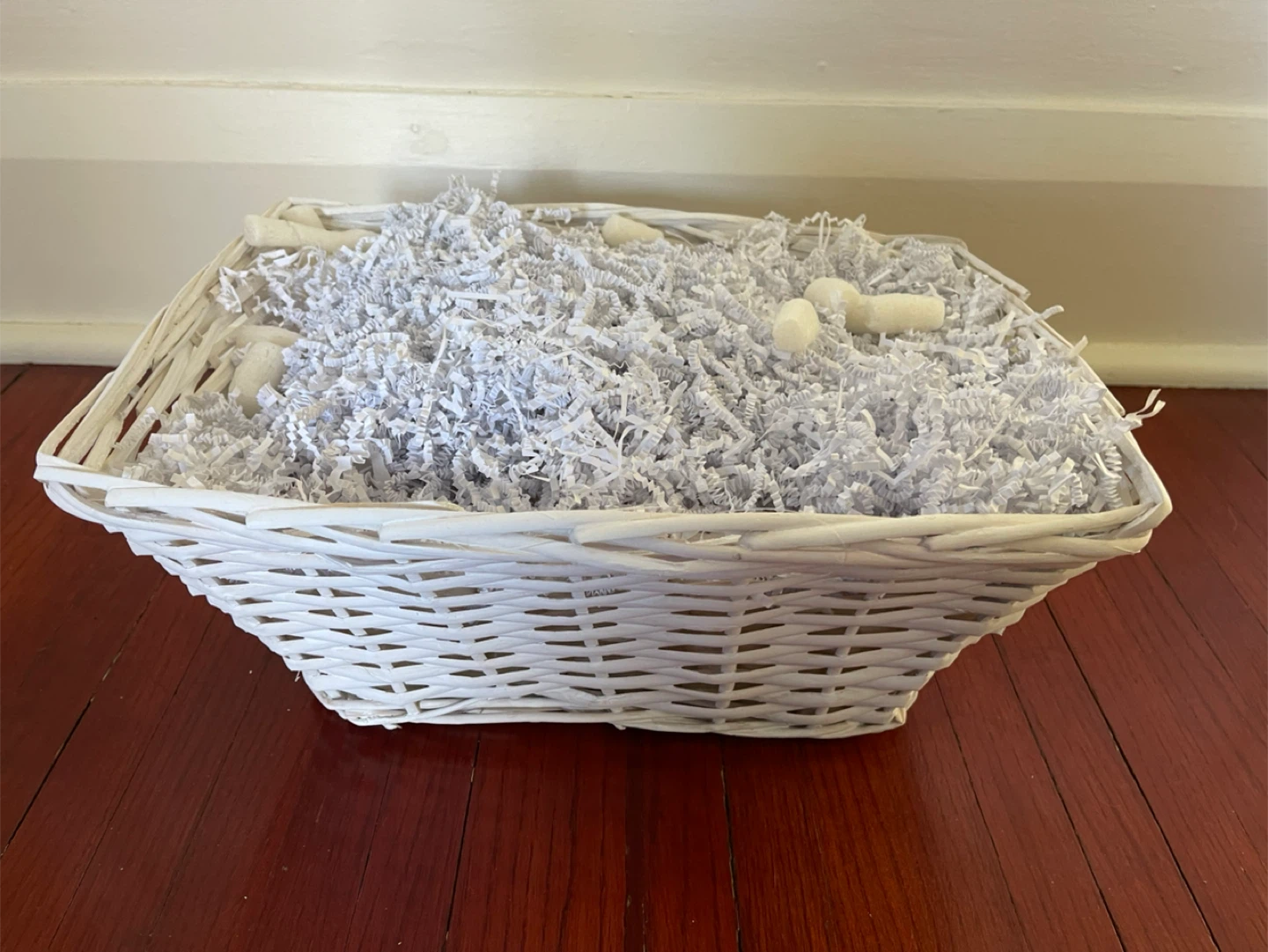 Big White Rectangular Basket