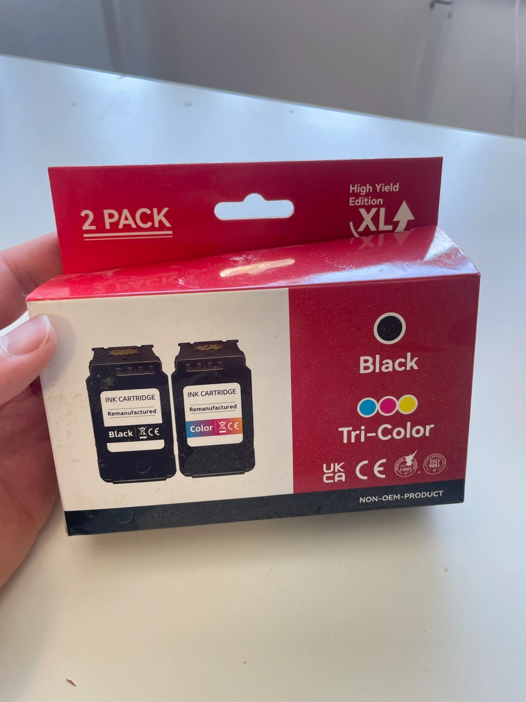 2 Pack XL High Yield Ink Cartridges - Black & Tri-Color