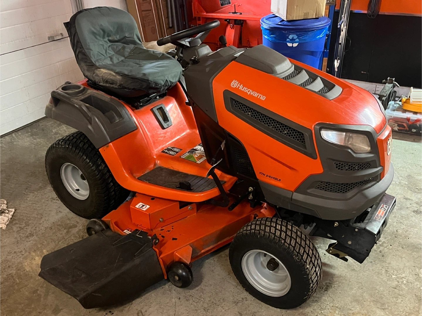 Husqvarna Garden Tractor with Snow Blower Attachment - photo 4