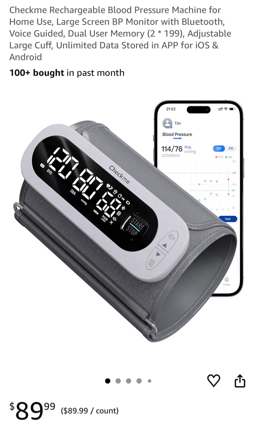 Checkme Rechargeable Blood Pressure Machine