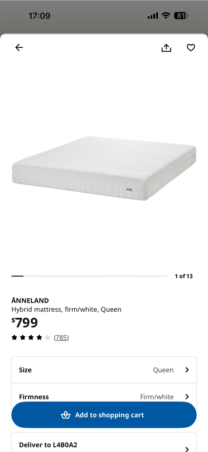 IKEA ANNELAND Queen Hybrid Mattress - photo 3